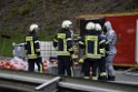 VU Gefahrgut LKW umgestuerzt A 4 Rich Koeln Hoehe AS Gummersbach P174